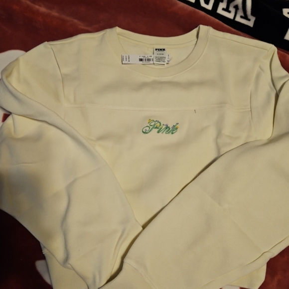 PINK Victoria's Secret Cream Tracksuit with Embroidery - Picture 3 of 4